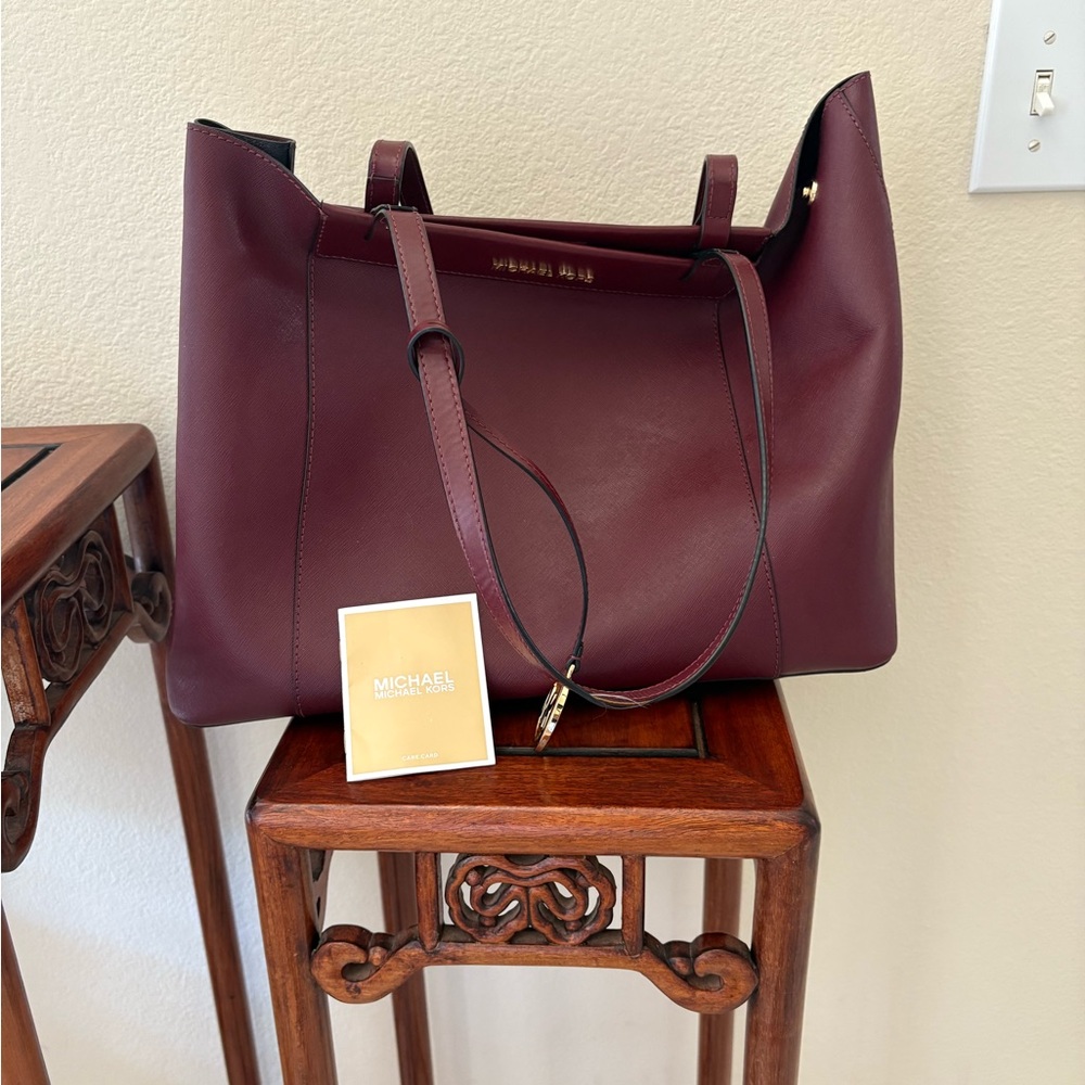 Michael Kors Deep Red Tote Bag